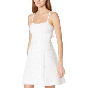 Lilly Pulitzer Sz 10 Perry Stretch Dress Resort White Pineapple Pucker Jacquard